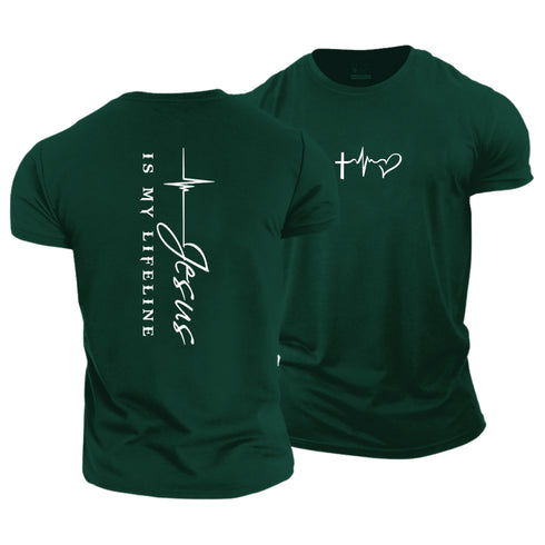 Men's Jesus Is My Lifeline Cotton T-Shirt